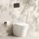 Loma Matt White Rimless Back To Wall Toilet With Premium Soft Close Slim Seat