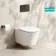 Loma Matt White Rimless Wall Hung Toilet With Premium Soft Close Seat