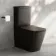 Kent Matt Black Rimless Close Coupled Toilet With Premium Soft Close Slim Seat