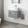 Avon Stone Grey Wall Hung Drawer Vanity with Marble Top & Curved Counter Top Basin 600mm