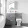 Avon Stone Grey Combination Basin Drawer and Atlanta Toilet 1100mm - Left Handed