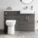 Harper Charcoal Elm Combination Vanity Basin and Aruba Toilet 1200mm - Right Handed