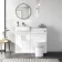 Harper Gloss White Combination Vanity Basin with Marble Top & Aruba Toilet 1000mm