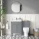 Bermuda Dove Grey Combination Vanity Basin and Seattle Toilet 1100mm