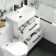 Avon Gloss White Combination Basin Drawer and Miami Toilet 1100mm - Black Accents