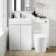 Trent Gloss White Combination Vanity Basin and Boston Toilet 1100mm - Left Handed