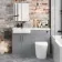 Harper Stone Grey Combination Vanity Basin and Boston Toilet 1200mm - Black Accents - Left Handed