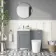Bermuda Dove Grey Combination Vanity Basin and Boston Toilet 1000mm