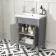 Bermuda Dove Grey Combination Vanity Basin and Boston Toilet 1100mm