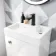 Ohio Gloss White 2-In-1 Combined Wash Basin & Back To Wall Unit 500mm