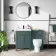 Bermuda Traditional Midnight Green Slimline Back To Wall Unit and Seattle Toilet