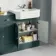 Monaco Midnight Green Traditional Basin Vanity and Back To Wall Unit 1500mm (Excludes Pan & Cistern)