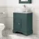 Lucia Midnight Green Vanity with Marble Top & Round Counter Top Basin 640mm