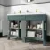 Bermuda Midnight Green Double Basin Vanity 1200mm - Brass Knurled Handles