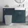 Harper Navy Blue Basin Vanity and Back To Wall Toilet Unit 1200mm (Excludes Toilet) - Right Handed