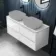 Corsica Gloss White Wall Hung Drawer Vanity with Marble Top 1200mm - Excludes Counter Top Basin