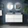 Corsica Gloss White Wall Hung Drawer Vanity with Marble Top 1200mm - Excludes Counter Top Basin