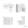 Capri Cotton White Combination Vanity Basin and Denver Toilet 1050mm - Chrome Handles