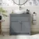 Milos Fog Grey Vanity with Oval Basin 800mm - Chrome Handles