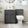 Milos Slate Grey Combination Vanity Basin and Denver Toilet 1100mm - Chrome Handles
