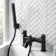 Trent Matt Black Basin & Shower Bath Mixer Tap Set