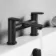Anker Matt Black Basin & Bath Mixer Tap Set