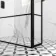 Munich Matt Black Grid 8mm Walk In Shower Enclosure 800mm & 700mm Glass with Pivotal Return Panel