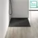 Tokyo Rectangular Matt Black Slate Texture Stone Shower Tray 1000x800mm