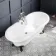 Grosvenor 1700mm Roll Top Bath - Black Ball Feet