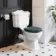 Lima Traditional Close Coupled Toilet With Midnight Green Wooden Seat