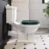 Lima Traditional Close Coupled Toilet With Midnight Green Wooden Seat