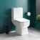 Portland Slimline 555 Depth Rimless Close Coupled Toilet With Soft Close Seat