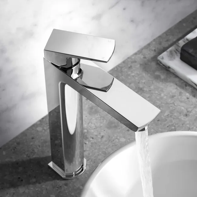 Soar Chrome High Rise Basin Mixer Tap