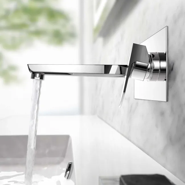 Soar Chrome Wall Mounted Basin Mixer Tap