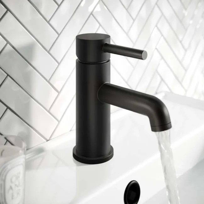 Trent Matt Black Basin Mixer Tap