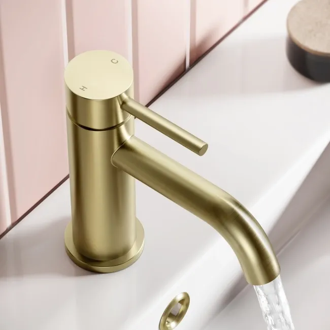 Selma Brushed Brass Basin Mixer Tap