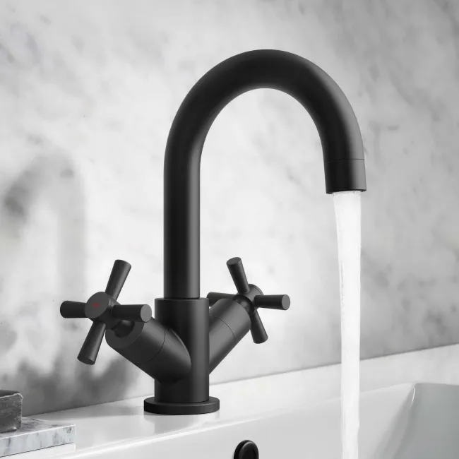 Exe Matt Black Basin Mixer Tap