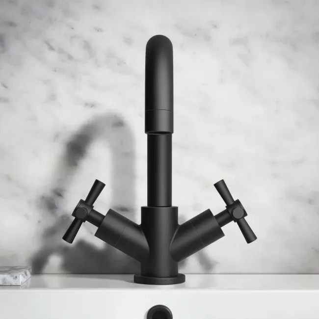Exe Matt Black Basin Mixer Tap