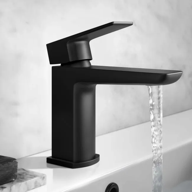 Ribble Matt Black Basin Mixer Tap