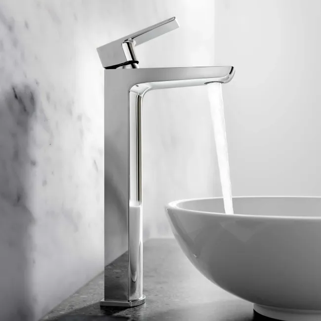 Ribble Chrome High Rise Basin Mixer Tap