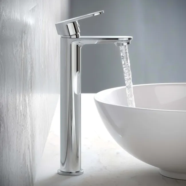 Avill Chrome High Rise Basin Mixer Tap