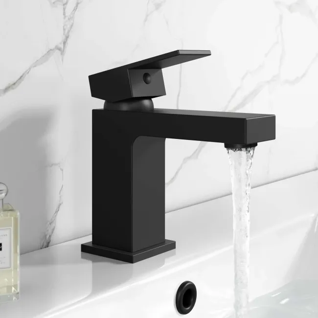 Tamar Matt Black Basin Mixer Tap