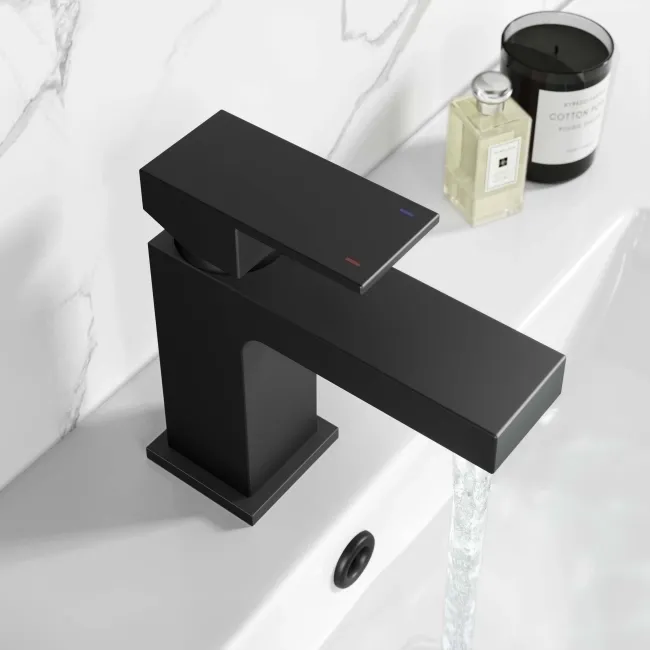 Tamar Matt Black Basin Mixer Tap