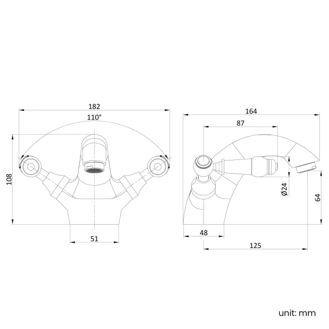Beauly Traditional Chrome Basin Mixer Tap