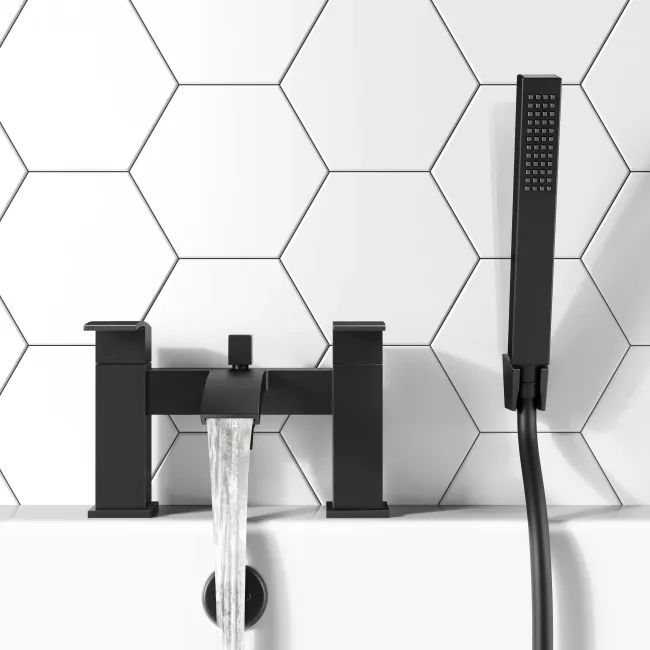 Brora Matt Black Bath Filler & Handheld Shower