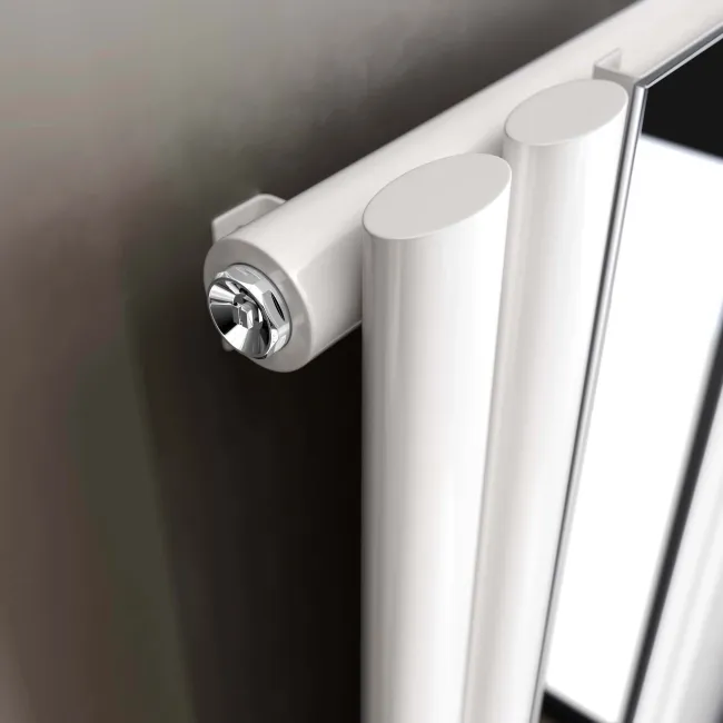 Marseille White Single Vertical Mirror Radiator 1800x380mm