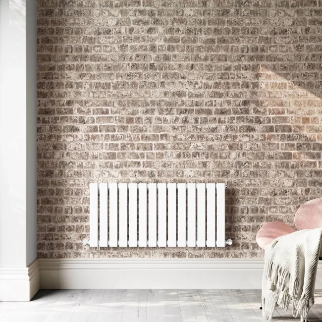 Faro White Single Flat Panel Horizontal Radiator 450x980mm