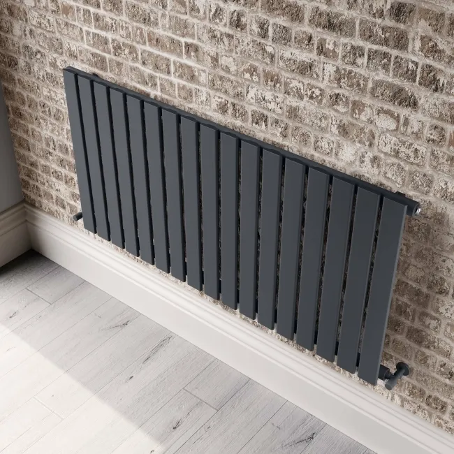 Faro Anthracite Single Flat Panel Horizontal Radiator 600x1190mm