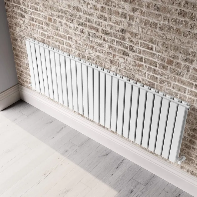 Faro White Double Flat Panel Horizontal Radiator 600x1820mm