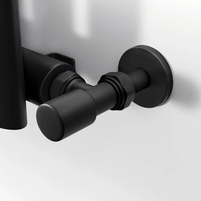 Marbella Matt Black Single Oval Panel Radiator 600x1440mm